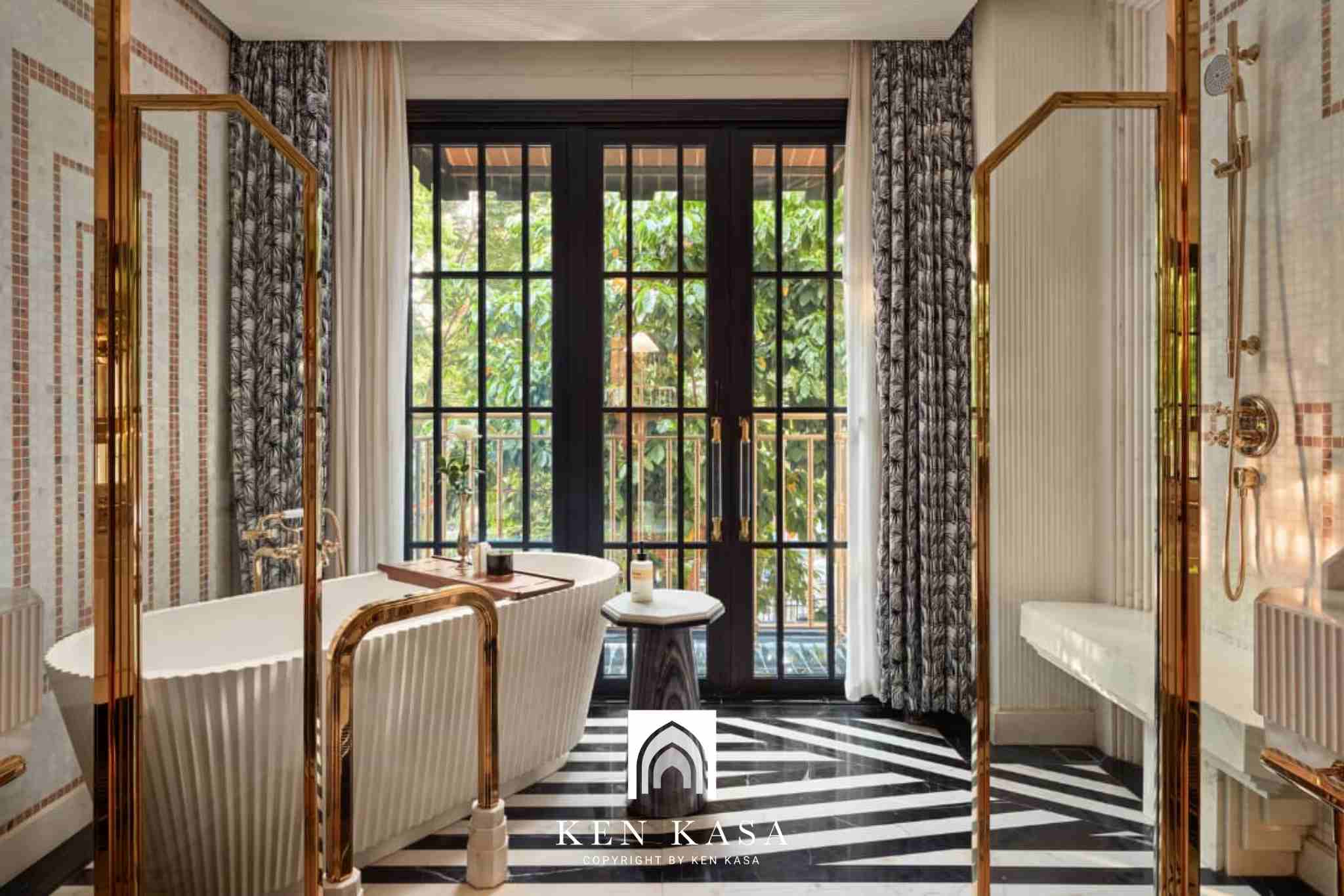 Ti&ecirc;u chuẩn thiết kế ph&ograve;ng suite về trang thiết bị ph&ograve;ng tắm 